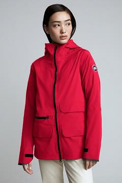 Chamarras Canada Goose Mujer Mexico - Pacifica Chubasquero Rojos LY0914675